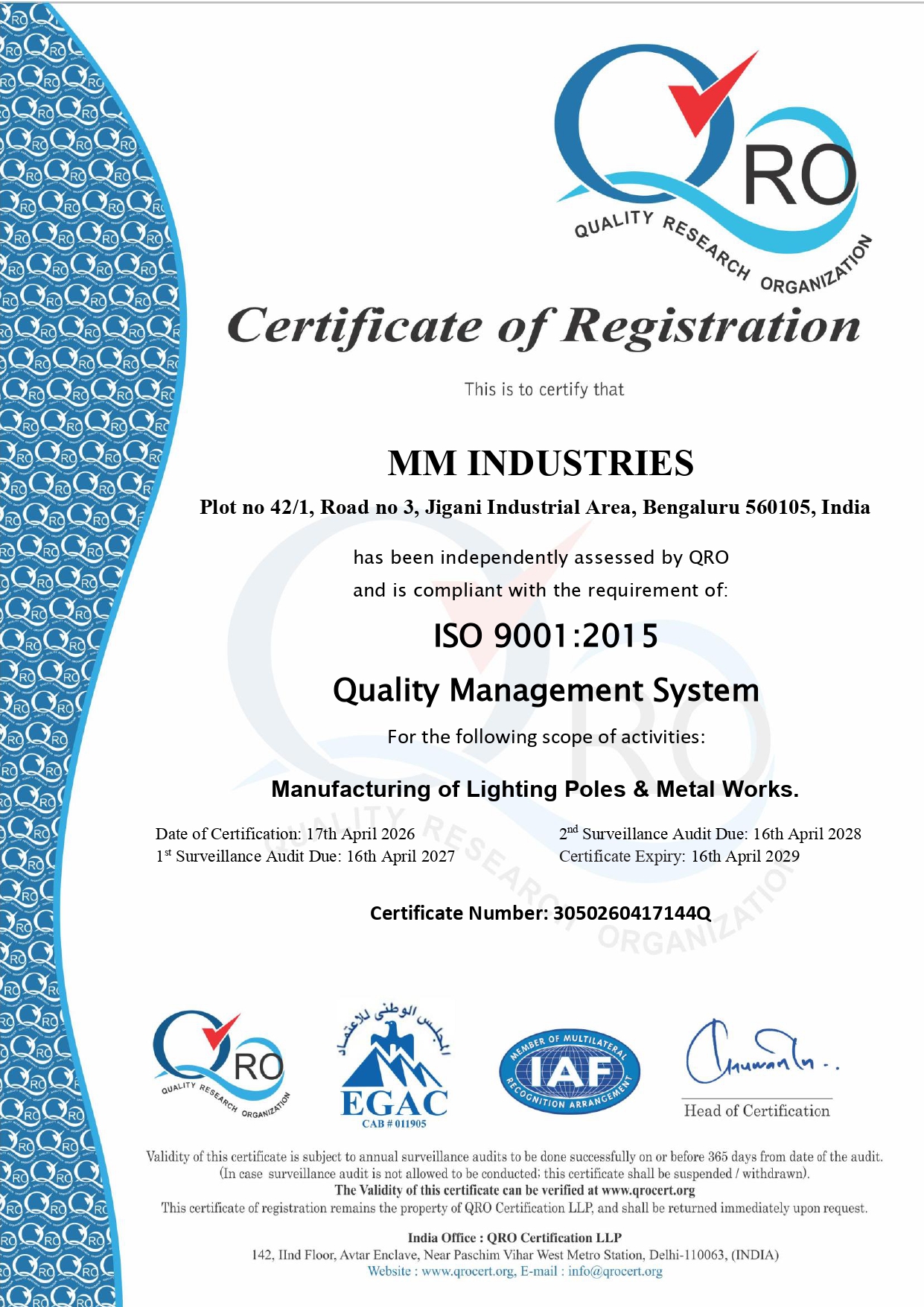 certificate